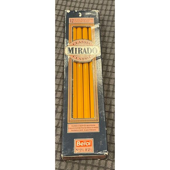 Vtg Set Mirado Pencils Lot of 12 Unused Classic Box 1993 No 2 1/2 - Picture 4 of 4